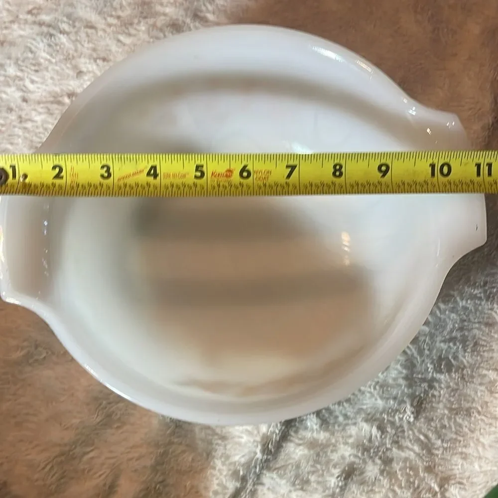 Vintage glasbake casserole dish made in the USA